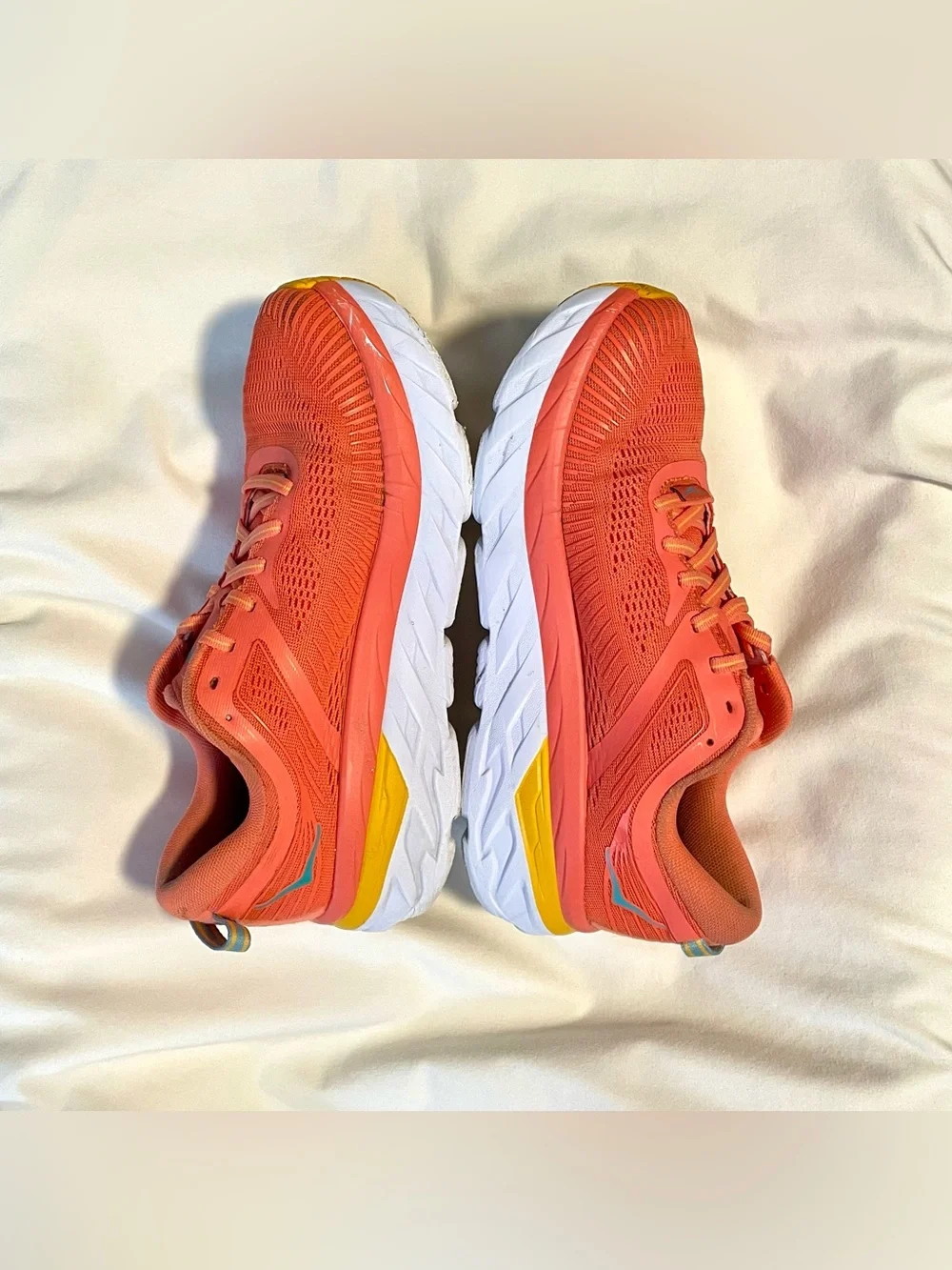 *EUC* HOKA One One Bondi 7 Running Shoes - Wmn's Sz 8.5 - Orange - Comfort - Picture 5 of 12